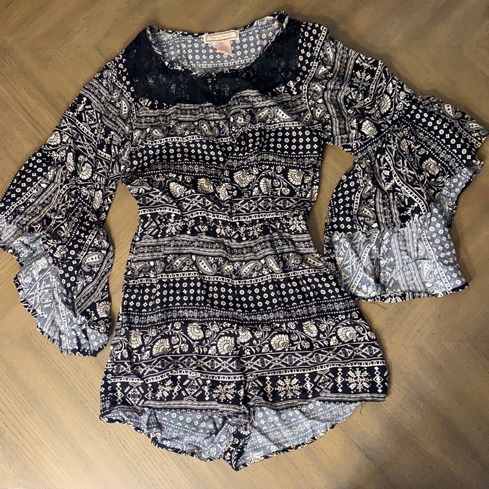 Black and White Romper